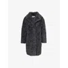 Stand Studio Camille Cocoon Coat In Smoke Grey