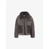 Stand Studio Womens Smoke Grey Joann Zip-pockets Relaxed-fit Faux-shearling Jacket In Smoke Grey
