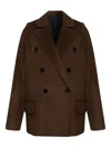 Stand Studio Wool-blend Double-breasted Jacket In Brown