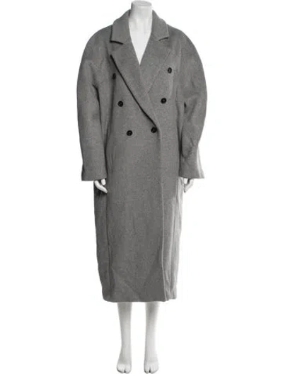 Pre-owned Stand Studio Wool Peacoat In Gray