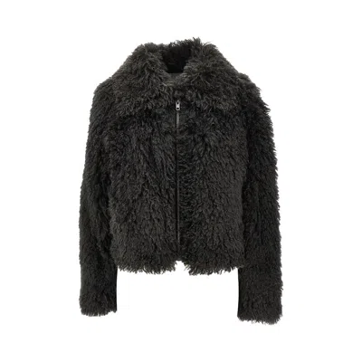 Stand Studio Faux-shearling Jacket In Black
