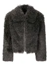 Stand Studio Zaylee Faux Fur Jacket In Black
