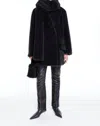 Stand Studio Zenni Jacket In Dark Brown In Blue