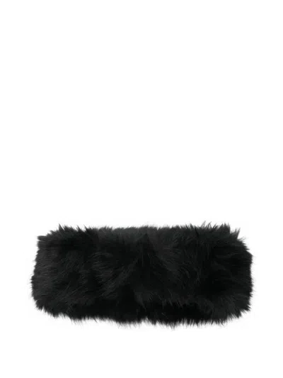 Stand Studio Zephyra Faux Fur Headband In Black