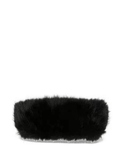 Stand Studio Zephyra Faux Fur Headband In Black