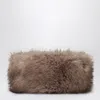 Stand Studio Zephyra Headband In Beige Fur In Brown