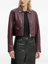 Stand Studio Zip-fastening Flap-pocket Leather Jacket In Red
