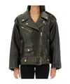 Stand Studio Stand Women Biker Jacket "isobelle" In Green