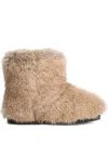 Stand Studio Zoe Faux-fur Ankle Boots In Neutral