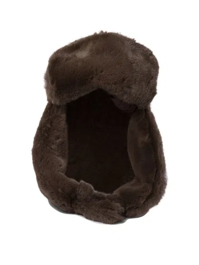 Stand Studio Zya Faux Fur Hat In Brown