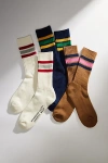 Standard Cloth Athletic Stripe Crew Sock In Cream, Men's At Urban Outfitters