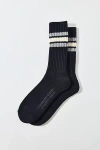 Standard Cloth Athletic Stripe Crew Sock In Black, Men's At Urban Outfitters