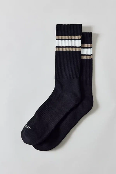 Standard Cloth Athletic Stripe Crew Sock In Black, Men's At Urban Outfitters