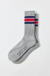 Standard Cloth Athletic Stripe Crew Sock In Grey, Men's At Urban Outfitters