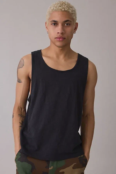 Standard Cloth Axel Slub Tank Top In Black, Men's At Urban Outfitters