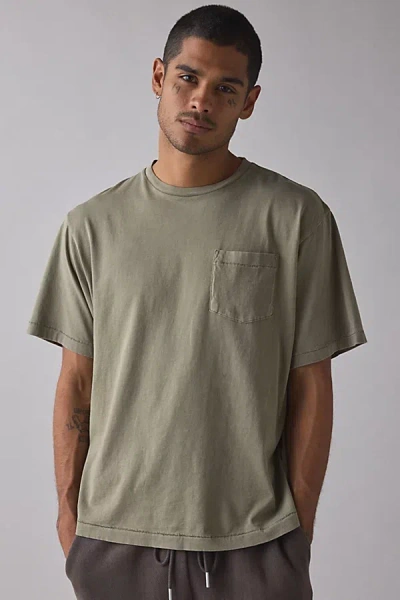 Standard Cloth Calvin Oversized Pocket Tee In Dark Green, Men's At Urban Outfitters