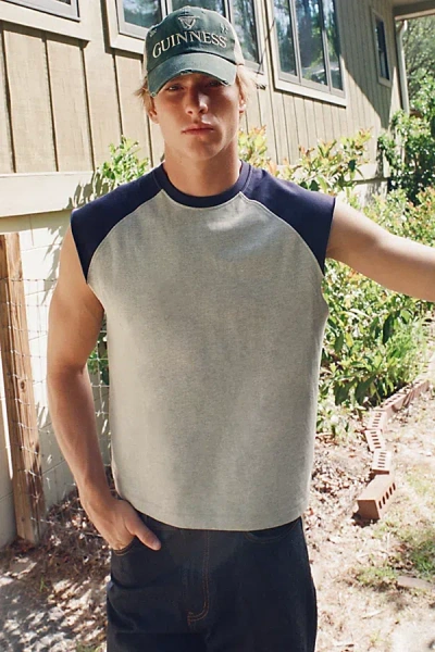 Standard Cloth Carson Baseball Tank Top In Blue, Men's At Urban Outfitters In Multi