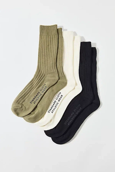 Standard Cloth Classic Trouser Crew Sock 3-pack In Assorted, Men's At Urban Outfitters In Multi