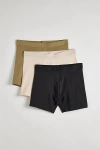 Standard Cloth Cotton Boxer Brief 3-pack In Olive, Men's At Urban Outfitters