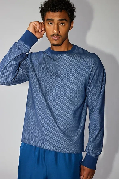 Standard Cloth Foghorn Plated Thermal Long Sleeve Tee In Blue, Men's At Urban Outfitters