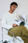 Standard Cloth Foghorn Plated Thermal Long Sleeve Tee In Cream, Men's At Urban Outfitters