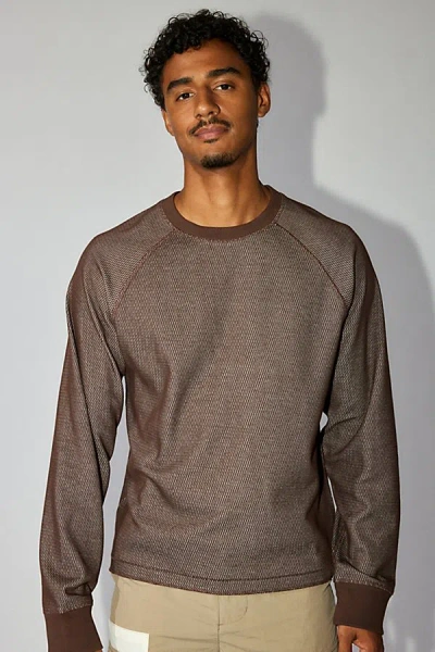 Standard Cloth Foghorn Plated Thermal Long Sleeve Tee In Light Brown, Men's At Urban Outfitters