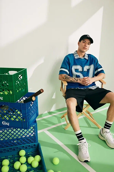 Standard Cloth Football Jersey Top In Blue, Men's At Urban Outfitters