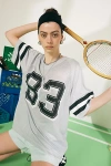 Standard Cloth Football Jersey Top In Silver, Men's At Urban Outfitters In Silver