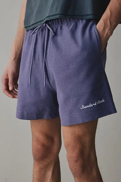 Standard Cloth Foundation Reverse Cotton Terry Short In Berry, Men's At Urban Outfitters