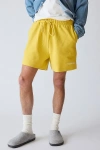 Standard Cloth Foundation Reverse Cotton Terry Short In Yellow, Men's At Urban Outfitters