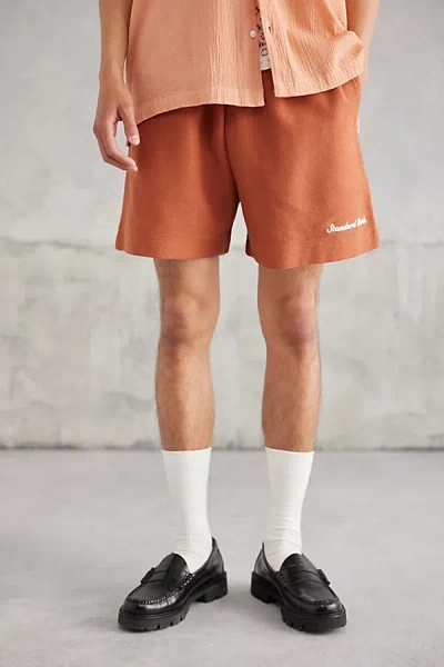 Standard Cloth Foundation Reverse Terry Short In Chutney, Men's At Urban Outfitters In Brown