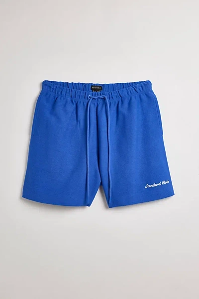 Standard Cloth Foundation Terry Short In Sapphire, Men's At Urban Outfitters In Dazzling Blue