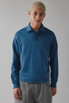Standard Cloth Hartford Rugby Shirt Top In Navy, Men's At Urban Outfitters In Blue