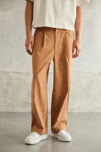 Standard Cloth Jason Summer Pleated Trouser Pant In Taupe, Men's At Urban Outfitters