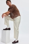 Standard Cloth Jason Piping Pleated Trouser Pant In Ivory, Men's At Urban Outfitters