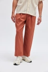 Standard Cloth Jason Relaxed Pleated Trouser Pant In Brass, Men's At Urban Outfitters