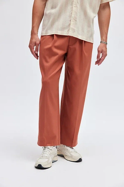 Standard Cloth Jason Relaxed Pleated Trouser Pant In Brass, Men's At Urban Outfitters