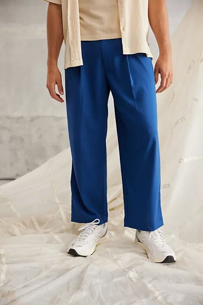 Standard Cloth Jason Pleated Trouser Pant In Estate Blue, Men's At Urban Outfitters