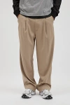 Standard Cloth Jason Relaxed Pleated Trouser Pant In Light Grey, Men's At Urban Outfitters In Light Grey
