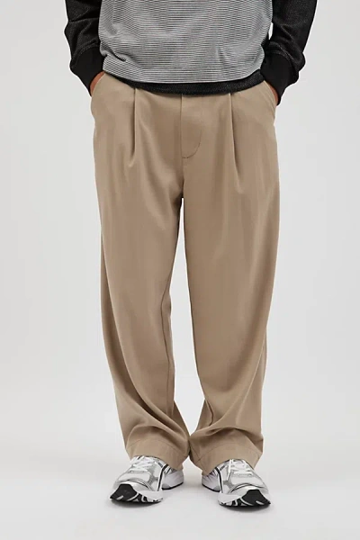 Standard Cloth Jason Relaxed Pleated Trouser Pant In Light Grey, Men's At Urban Outfitters