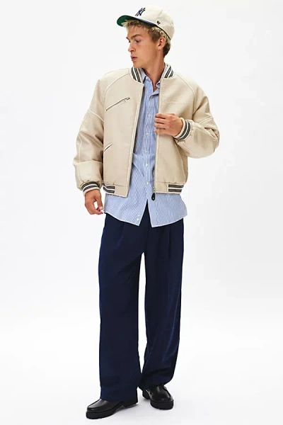 Standard Cloth Jason Relaxed Pleated Trouser Pant In Pale Blue, Men's At Urban Outfitters