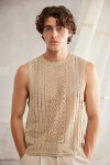 Standard Cloth Jock Lace Tank Top In Tan, Men's At Urban Outfitters