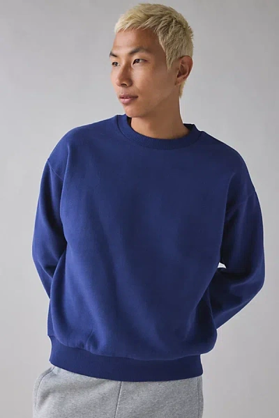 Standard Cloth Jump Shot Cocoon Crew Neck Sweatshirt In Blue, Men's At Urban Outfitters