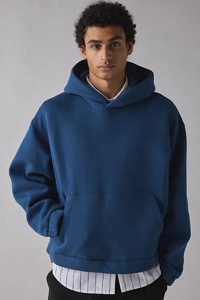Standard Cloth Jump Shot Hoodie Sweatshirt In Navy At Urban Outfitters In Brown