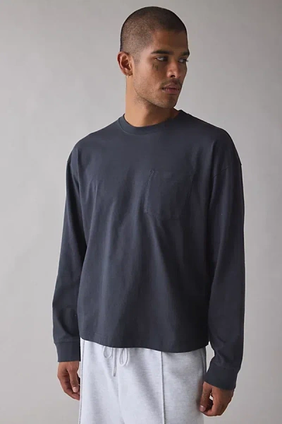 Standard Cloth Jump Shot Long Sleeve Tee In Black, Men's At Urban Outfitters