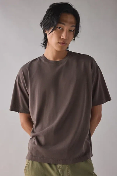 Standard Cloth Jump Shot Premium Heavyweight Cotton Tee In Brown, Men's At Urban Outfitters