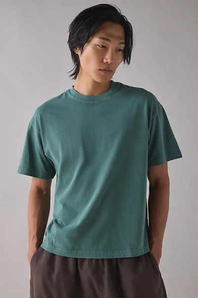 Standard Cloth Jump Shot Premium Heavyweight Cotton Tee In Green, Men's At Urban Outfitters
