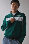 Standard Cloth Jump Shot Quarter-zip Sweatshirt In Green, Men's At Urban Outfitters