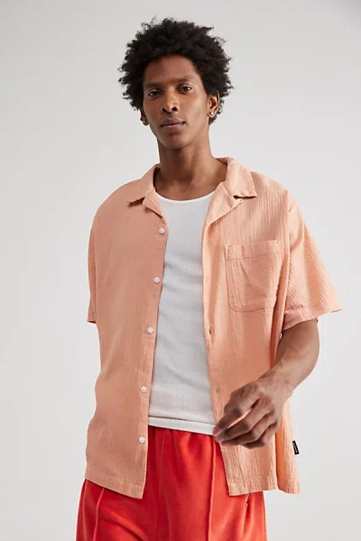 Standard Cloth Liam Crinkle Shirt Top In Cinder Rose, Men's At Urban Outfitters