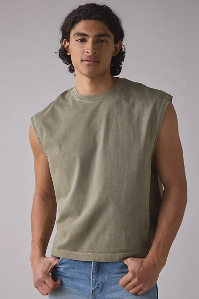 Standard Cloth Luca Cutoff Tee In Dark Green, Men's At Urban Outfitters